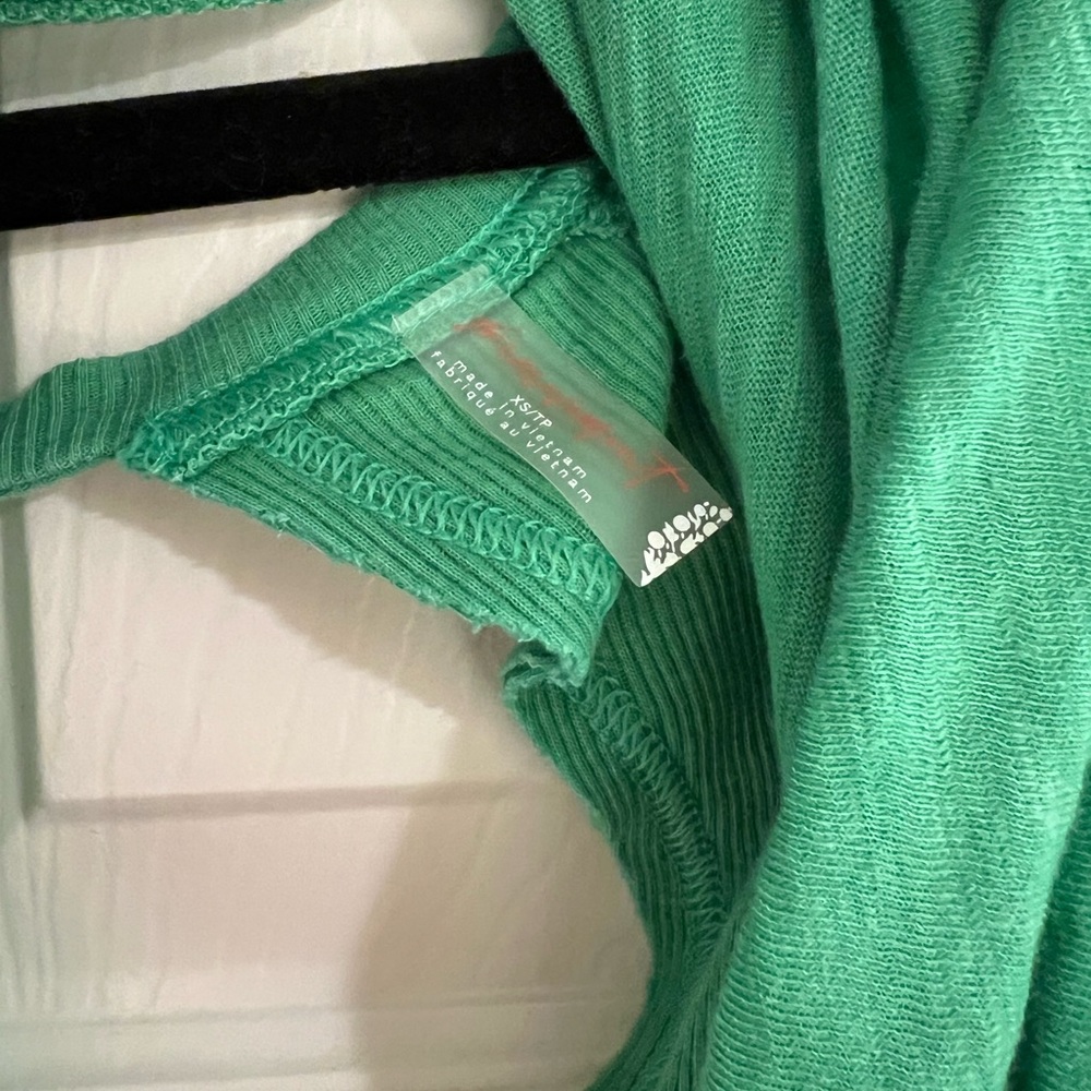 Free People Movement My Time Layer Open Back Crop Top XS Green - Picture 6 of 7